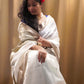 White Pure Pattu Silk Chanderi Saree