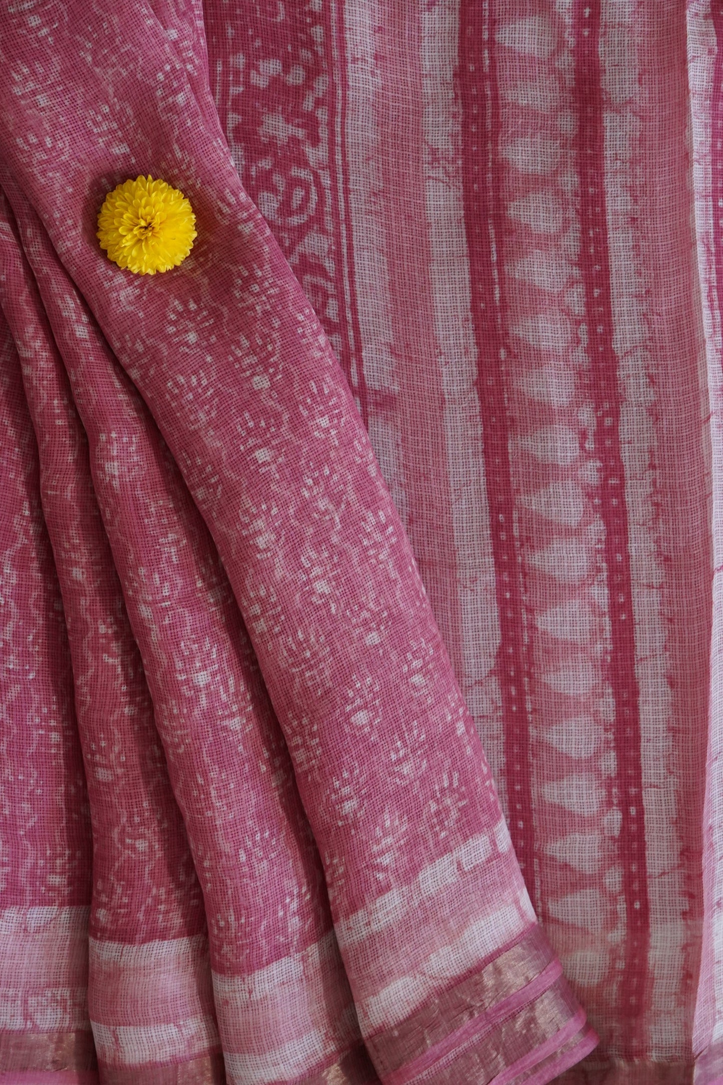 Hand Block Printed Kota Silk Saree