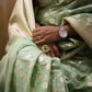 Mint Green Banarasi Cotton Saree with Zari Buti