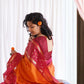 Chettinad Cotton Orange, Yellow Red Saree