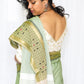 Chettinad Cotton Light Green and White Butta Saree