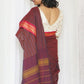 Chettinad Cotton Checks And Dots Pink Maroon Saree