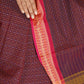 Chettinad Cotton Checks And Dots Pink Maroon Saree