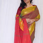 Chettinad Cotton Checks And Butta Maroon Red  Saree