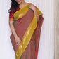 Chettinad Cotton Checks And Butta Maroon Red  Saree