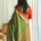 Chettinad Cotton Checks And Butta Green Saree