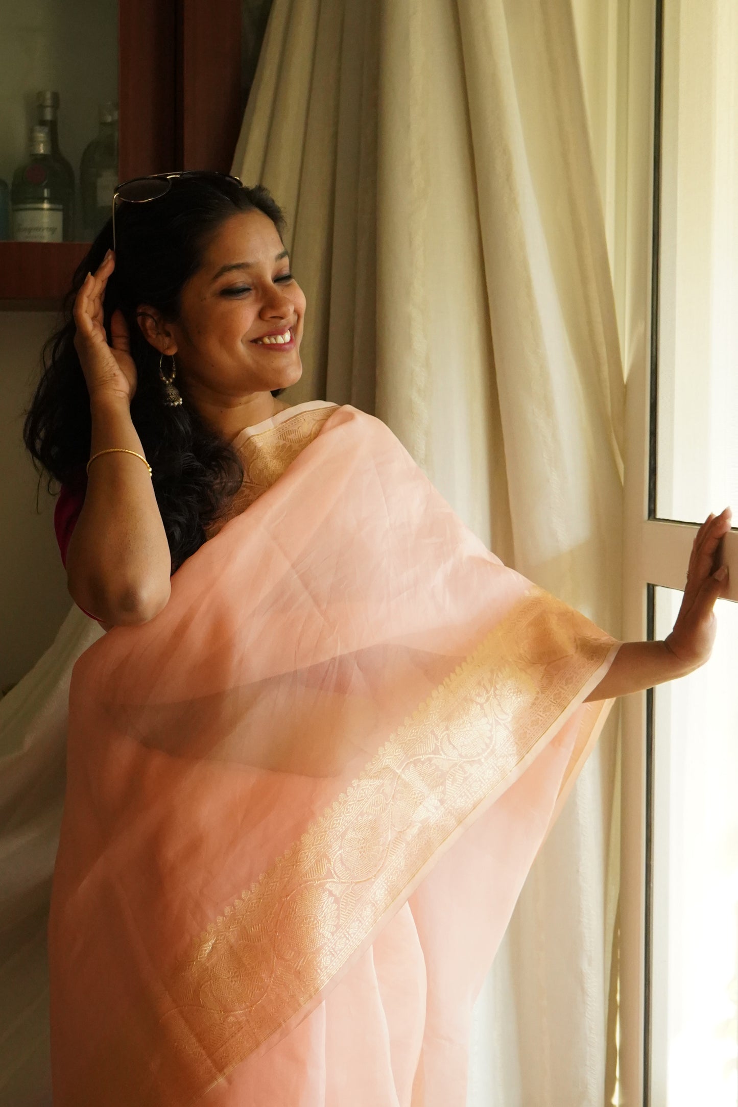 Pure Kora Silk Saree with Woven Border