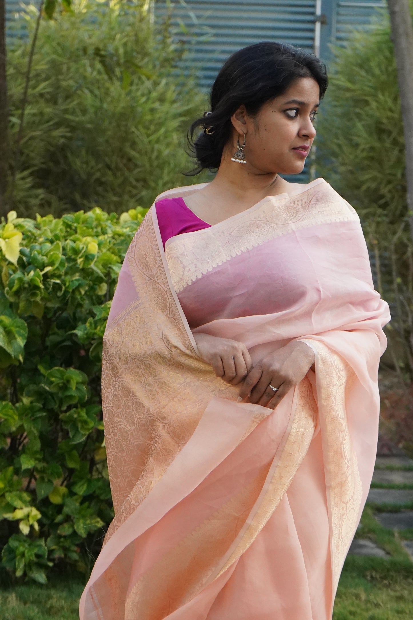 Pure Kora Silk Saree with Woven Border