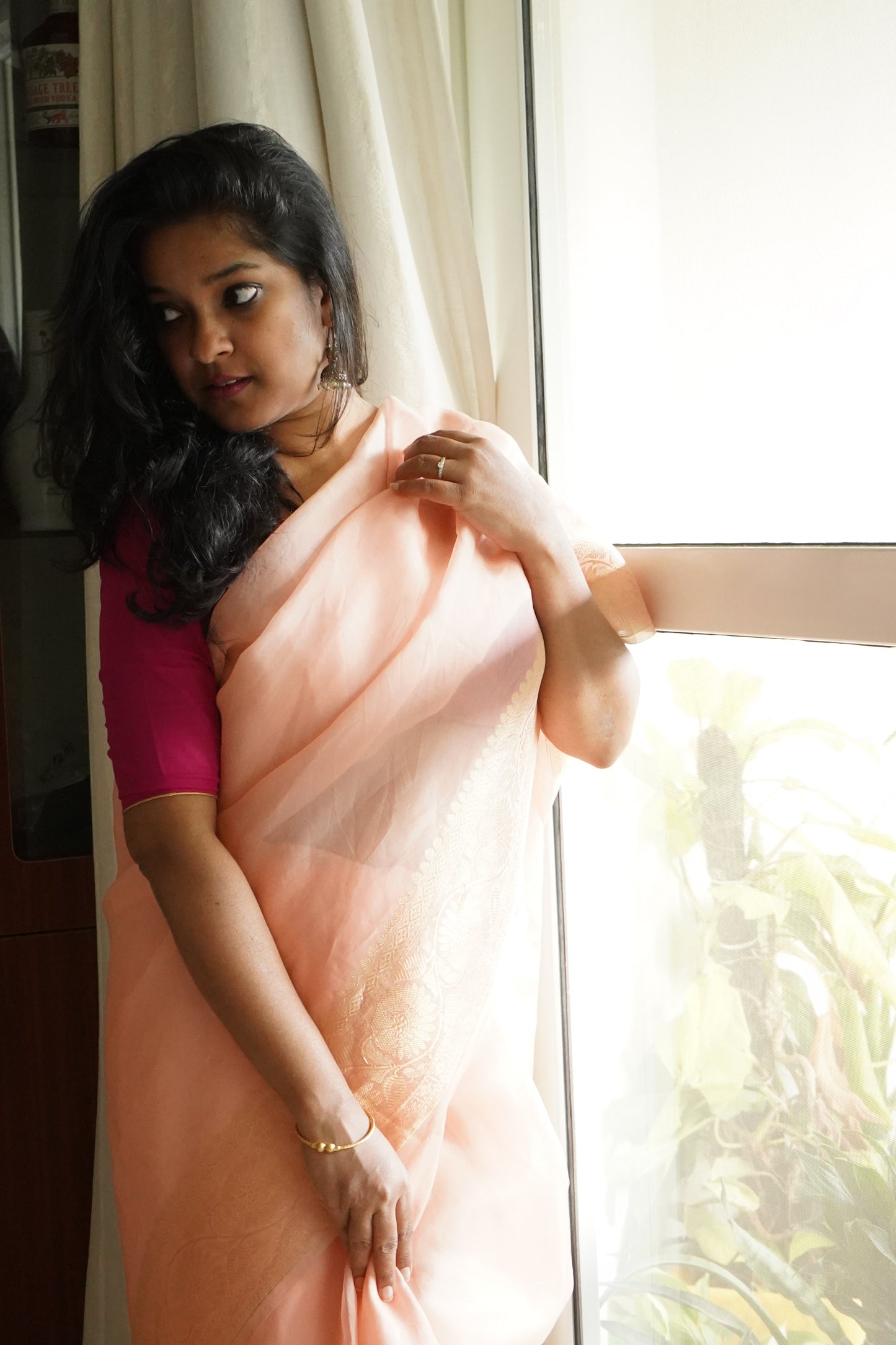 Pure Kora Silk Saree with Woven Border