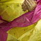 Yellow Pink Pure Pattu Silk Chanderi Saree