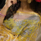 Yellow Handblock Printed Kota Silk Saree