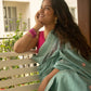 Seafoam Green Pure Chanderi Silk Saree