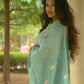 Seafoam Green Pure Chanderi Silk Saree
