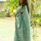 Seafoam Green Pure Chanderi Silk Saree
