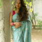 Seafoam Green Pure Chanderi Silk Saree
