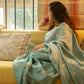 Seafoam Green Pure Chanderi Silk Saree