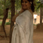 White with Meenakari Pure Chanderi Silk Saree