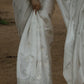 White with Meenakari Pure Chanderi Silk Saree