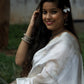 White with Meenakari Pure Chanderi Silk Saree