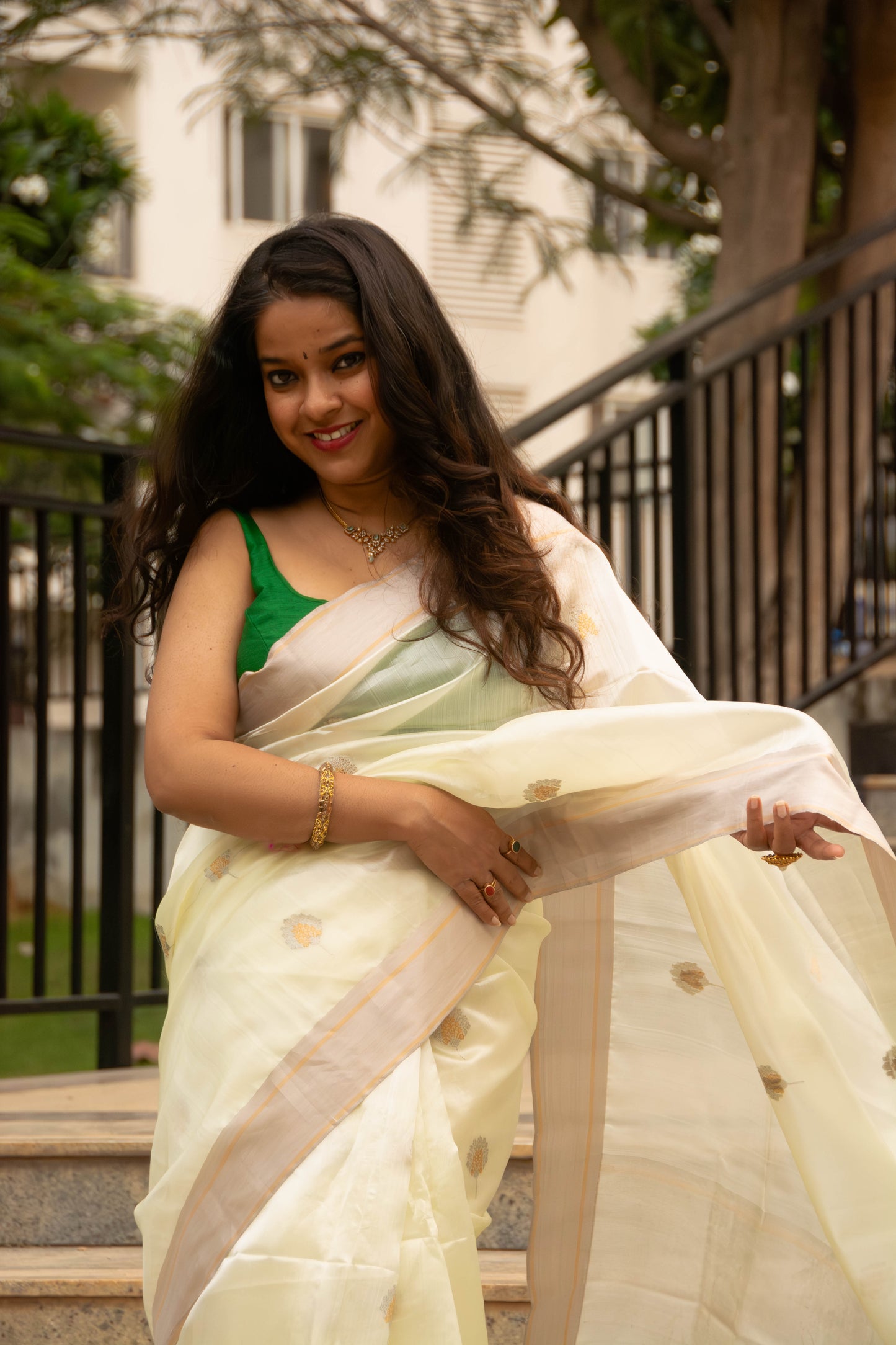 Pastel Green Pure Silk Chanderi Saree