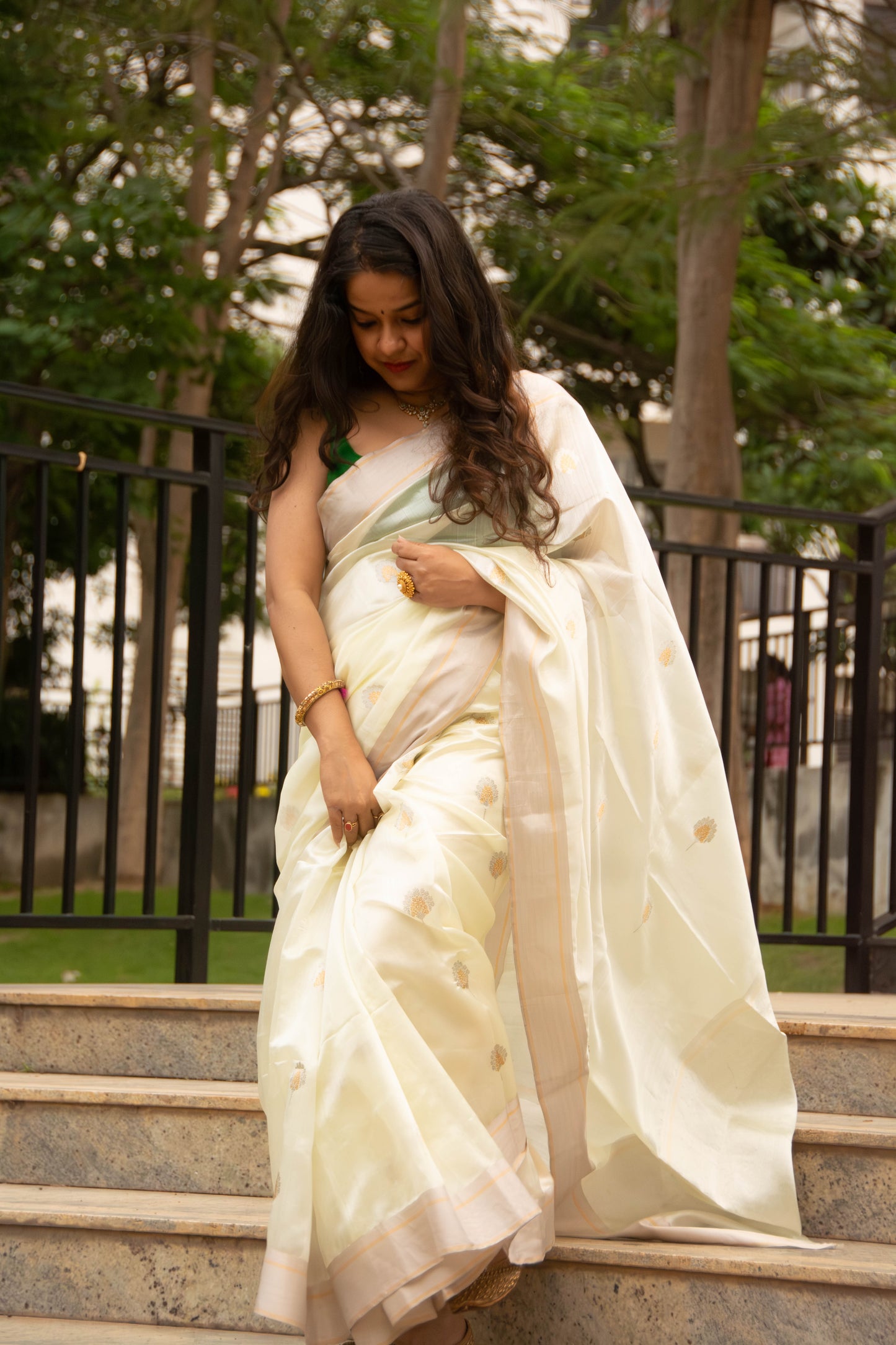 Pastel Green Pure Silk Chanderi Saree