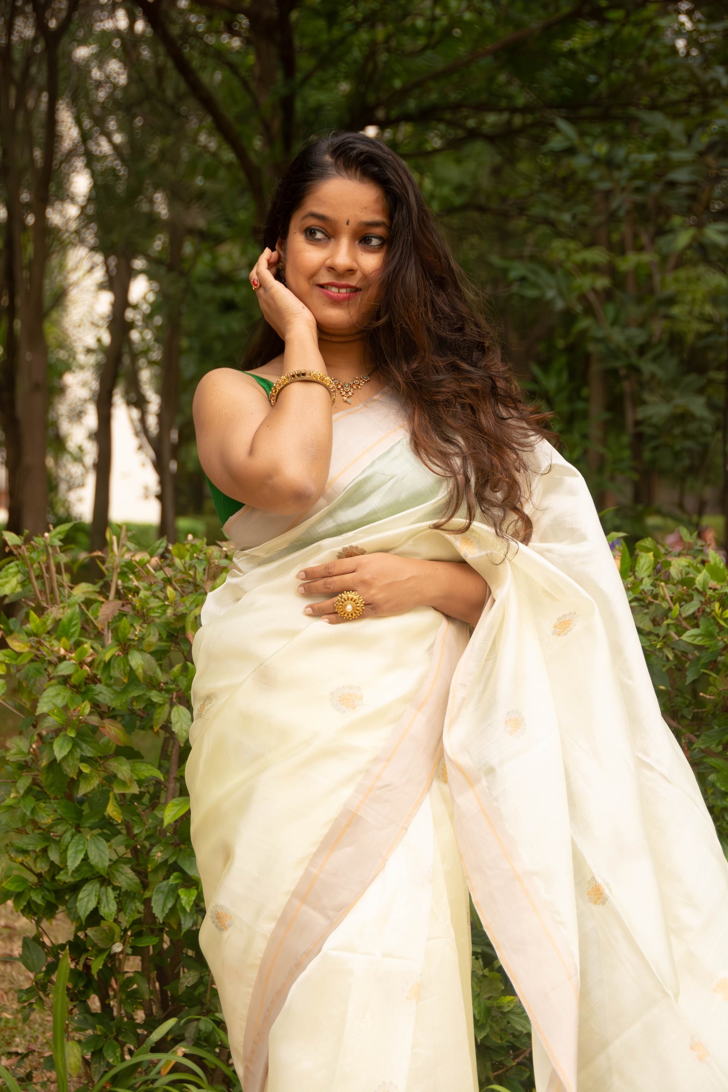 Pastel Green Pure Silk Chanderi Saree