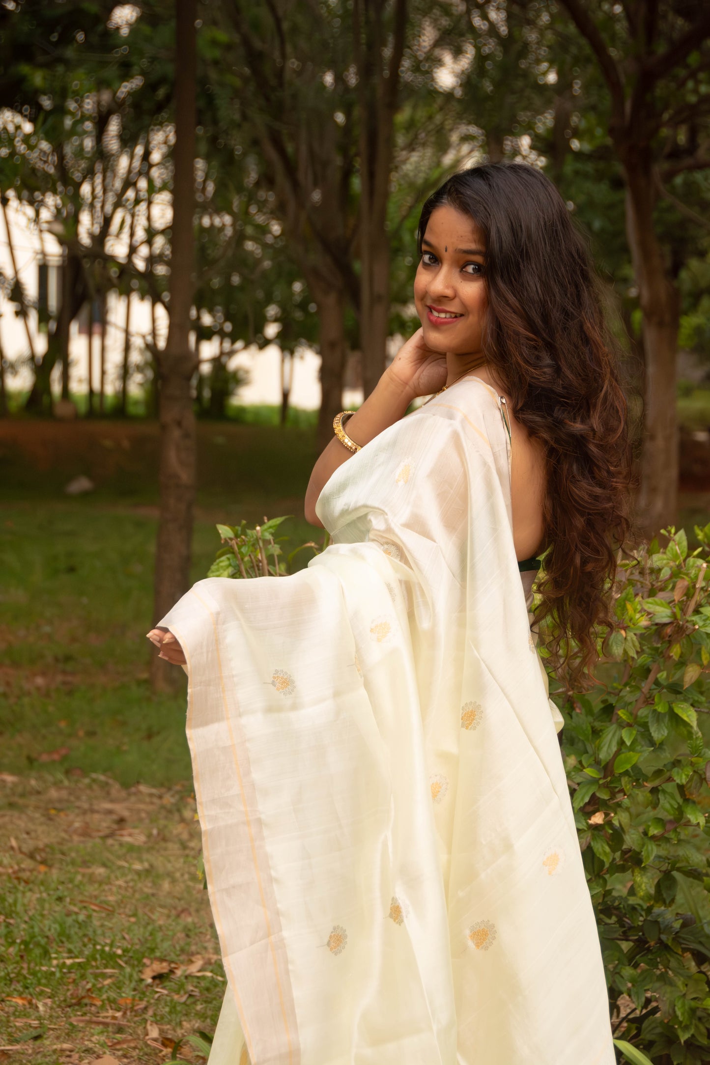 Pastel Green Pure Silk Chanderi Saree