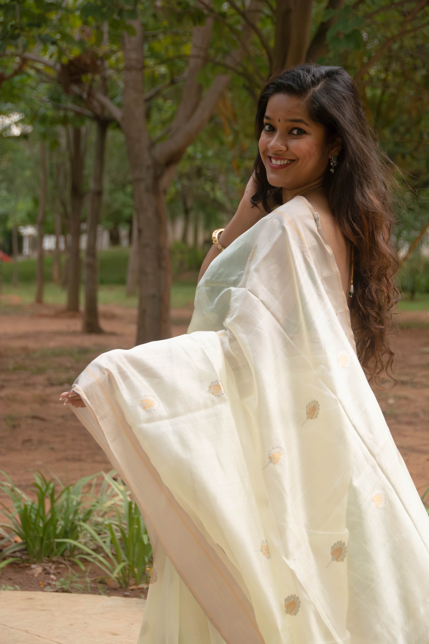 Pastel Green Pure Silk Chanderi Saree