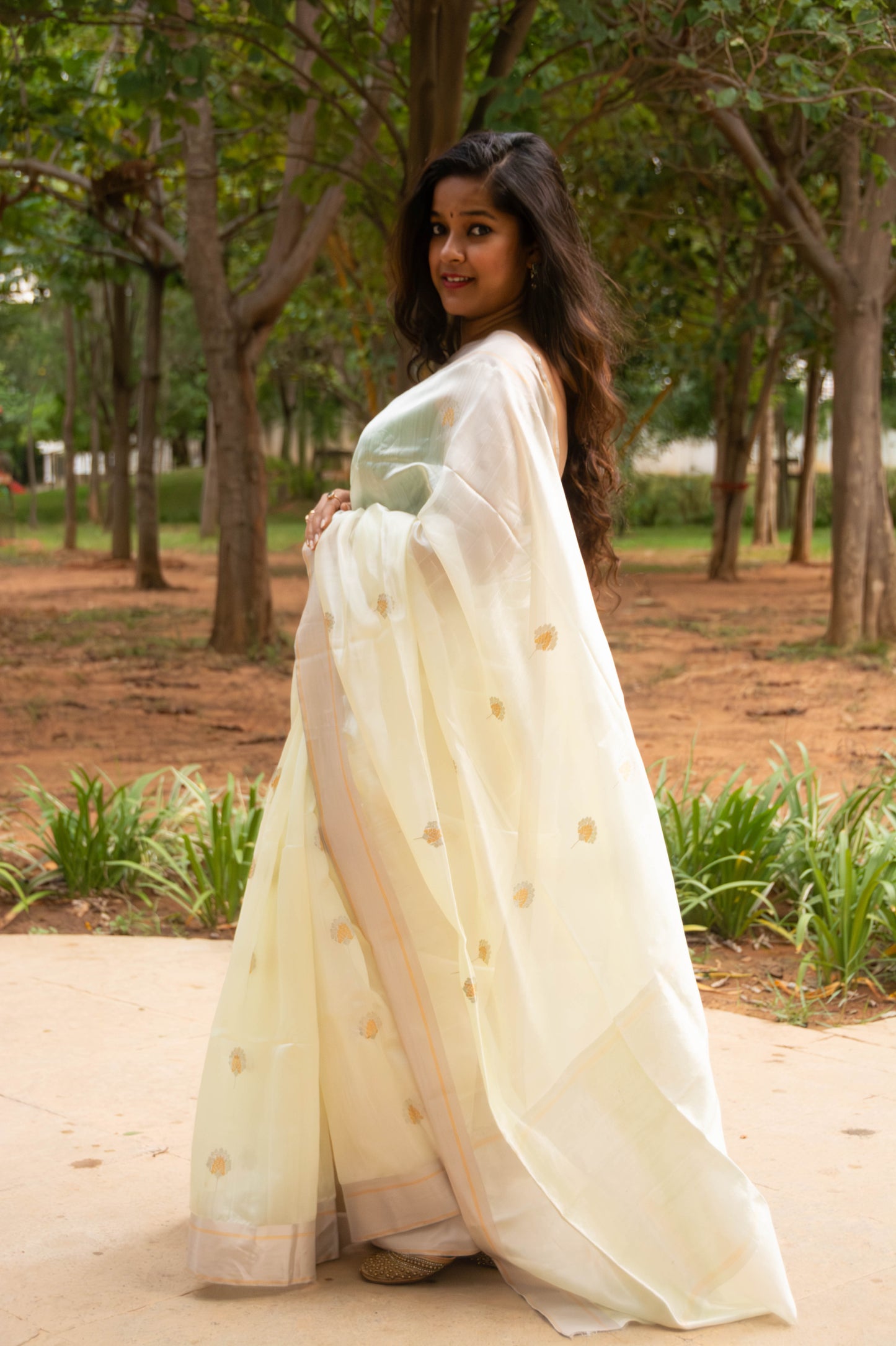 Pastel Green Pure Silk Chanderi Saree
