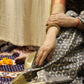 Grey Banarasi Cotton Saree with Zari Buti