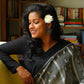 Grey Bengal Handloom Cotton Saree with Woven Stripes
