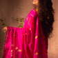 Pink with Yellow Butis Pure Silk Chanderi Saree