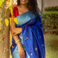 Royal Blue Pure Silk Chanderi Saree