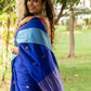 Royal Blue Pure Silk Chanderi Saree