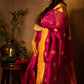 Magenta Pure Silk Chanderi Saree