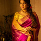 Magenta Pure Silk Chanderi Saree