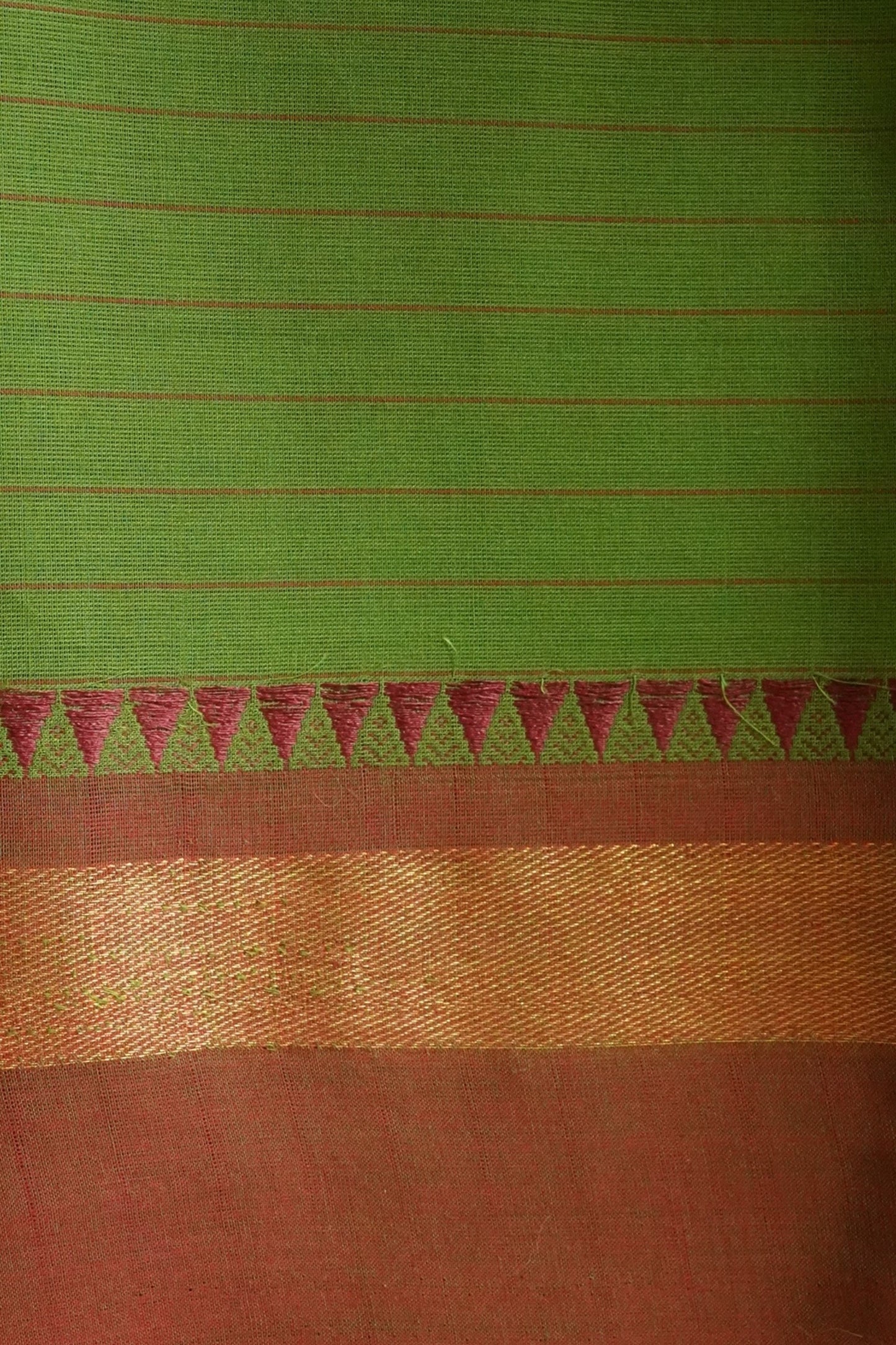 Chettinad Cotton Checks And Butta Green Saree