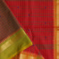 Chettinad Cotton Checks And Butta Maroon Red  Saree