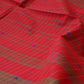 Chettinad Cotton Checks And Butta Maroon Red  Saree
