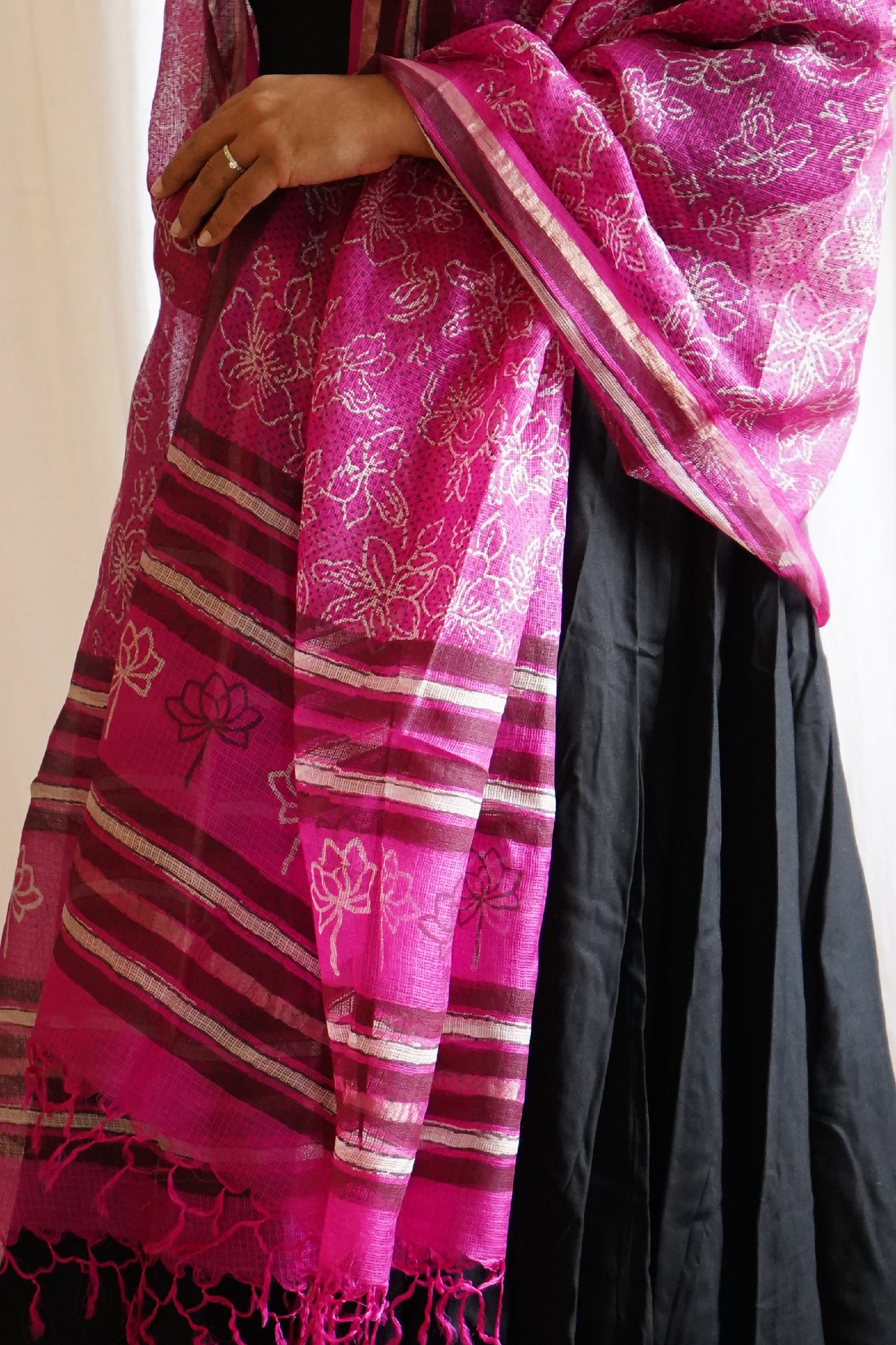 Kota Silk Handblock Printed Dupatta