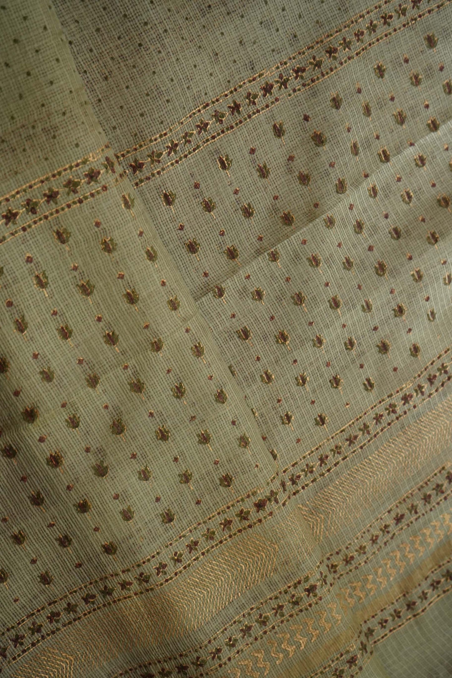 Hand Block Printed Kota Silk Dupatta