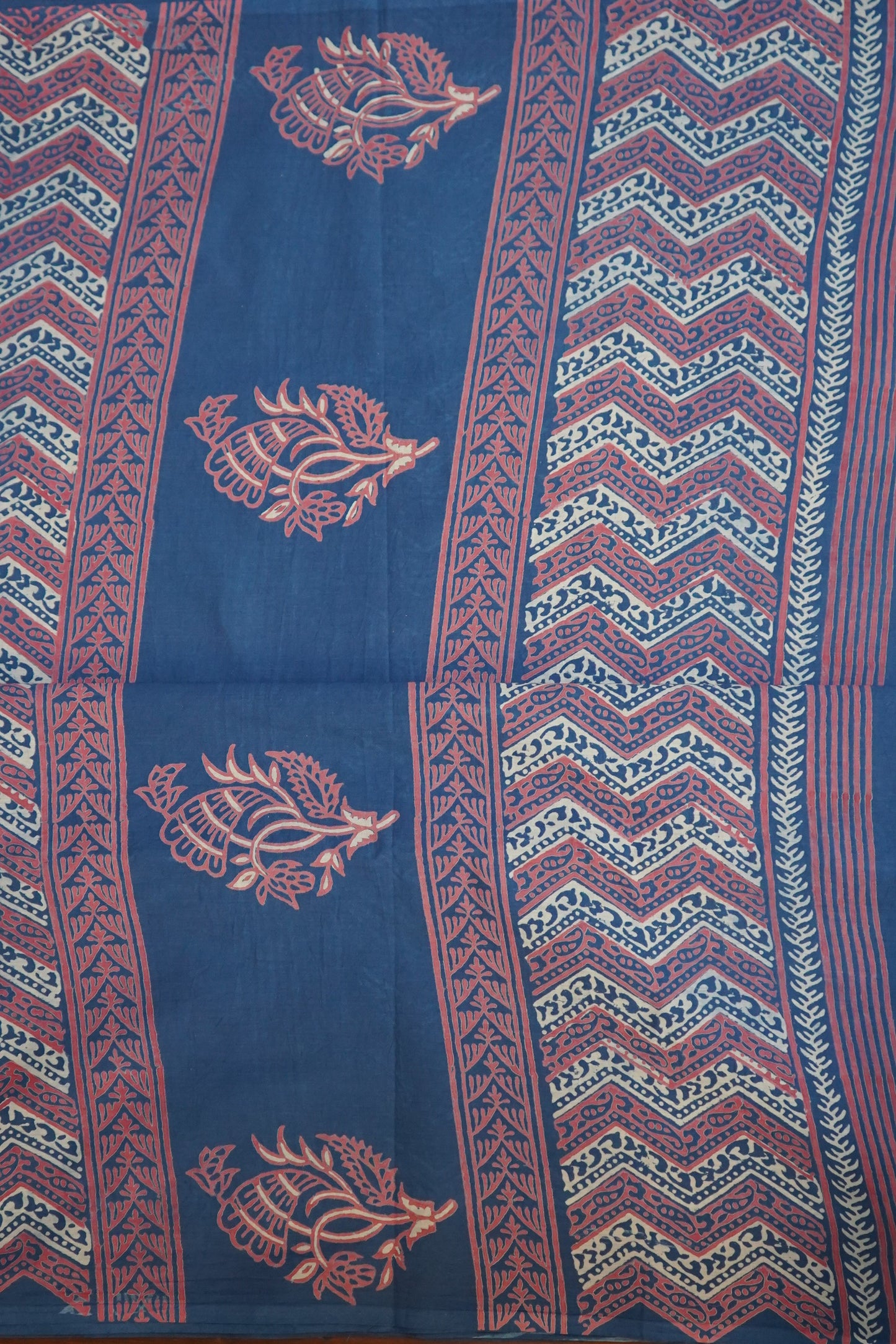 Hand Block Printed Mul Cotton Saree