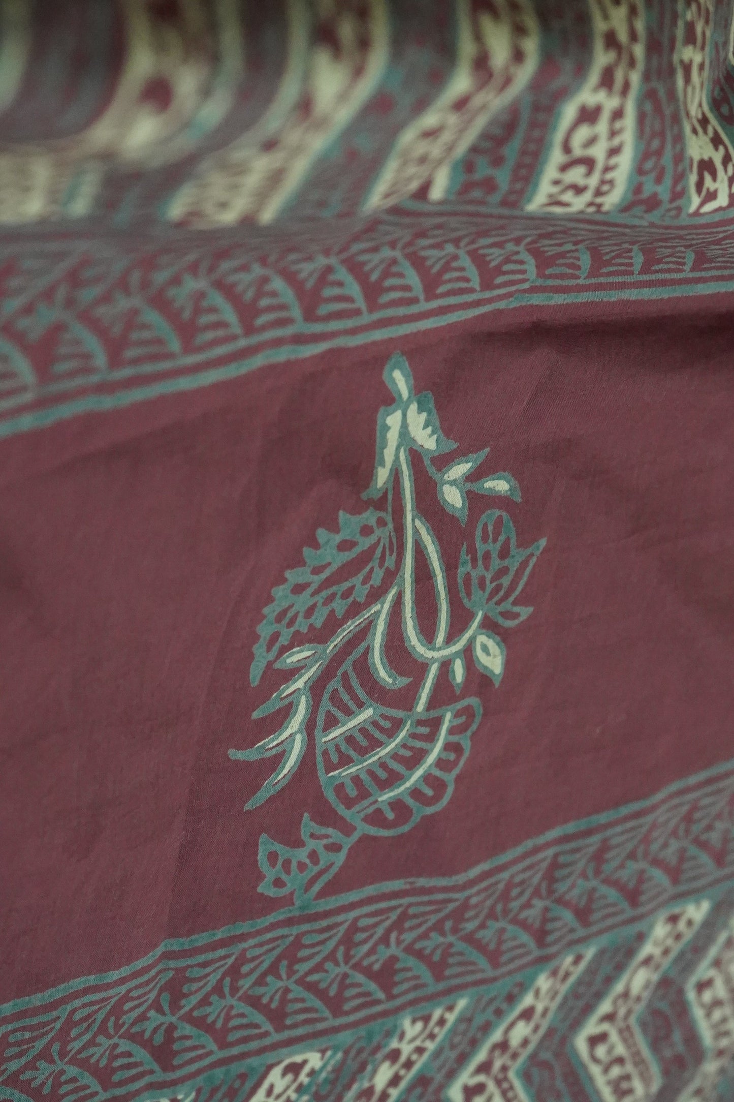 Hand Block Printed Mul Cotton Saree