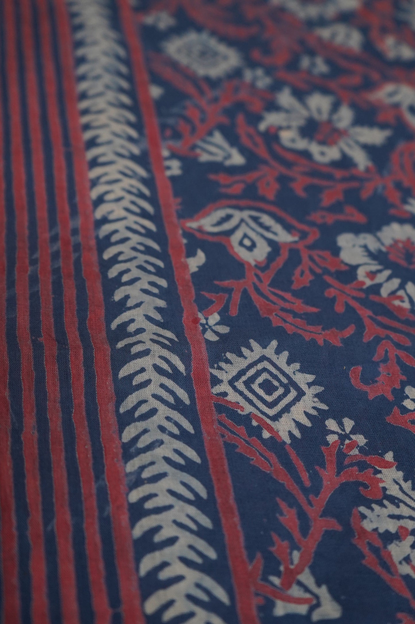 Hand Block Printed Mul Cotton Saree