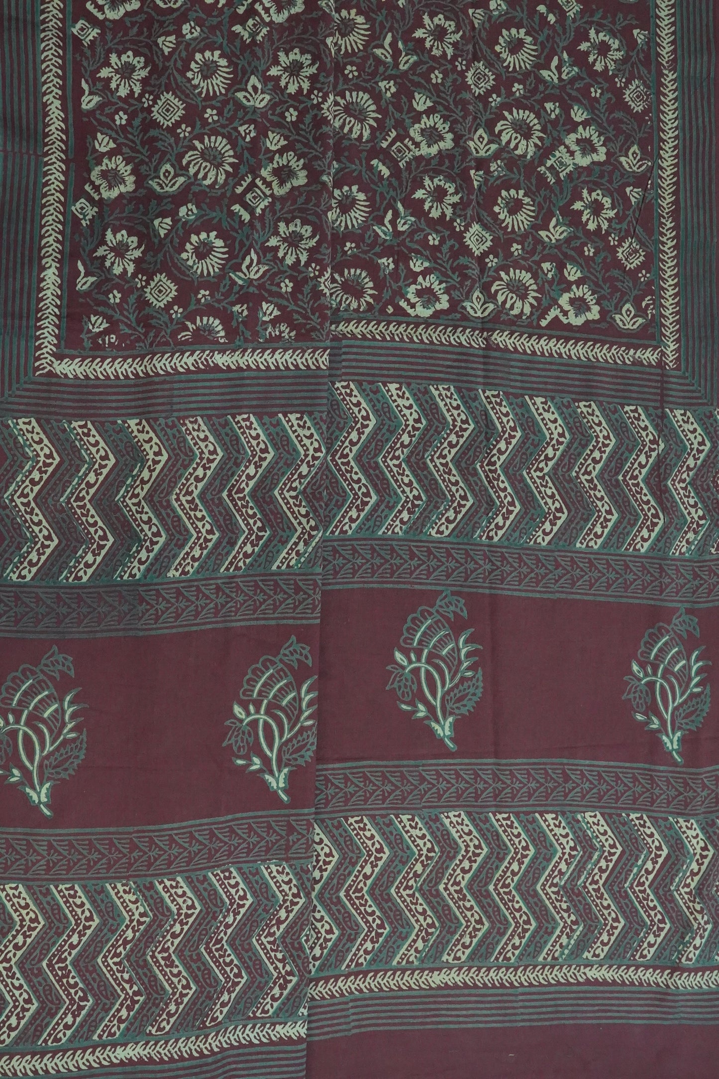 Hand Block Printed Mul Cotton Saree