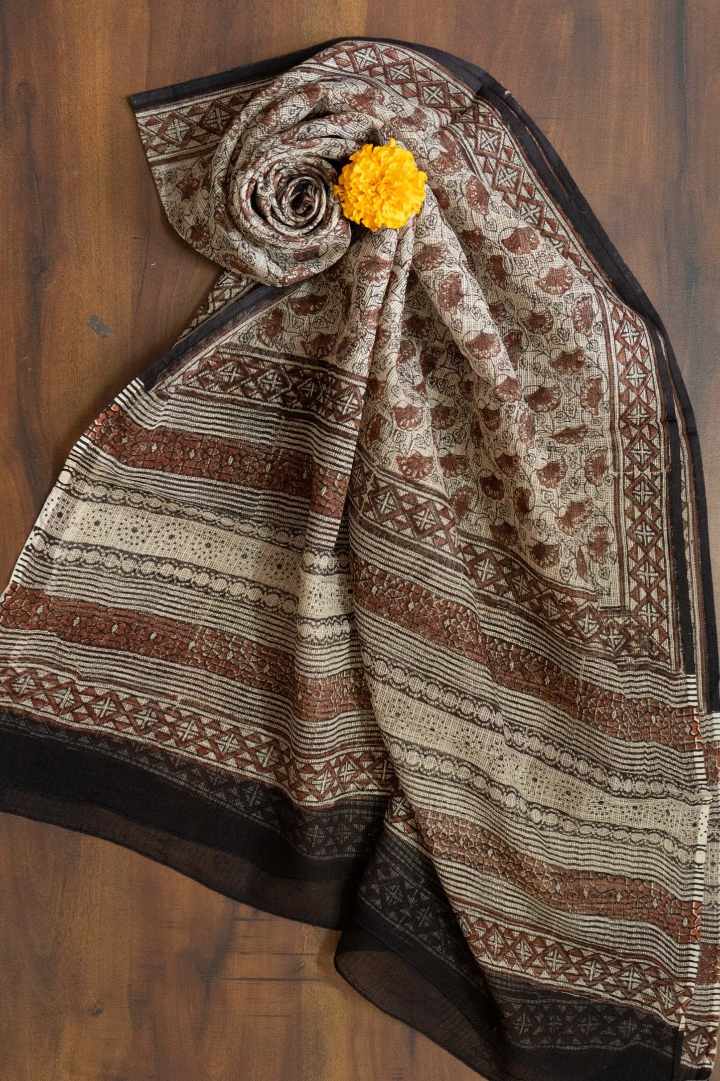 Hand Block Printed Kota Cotton Dupatta