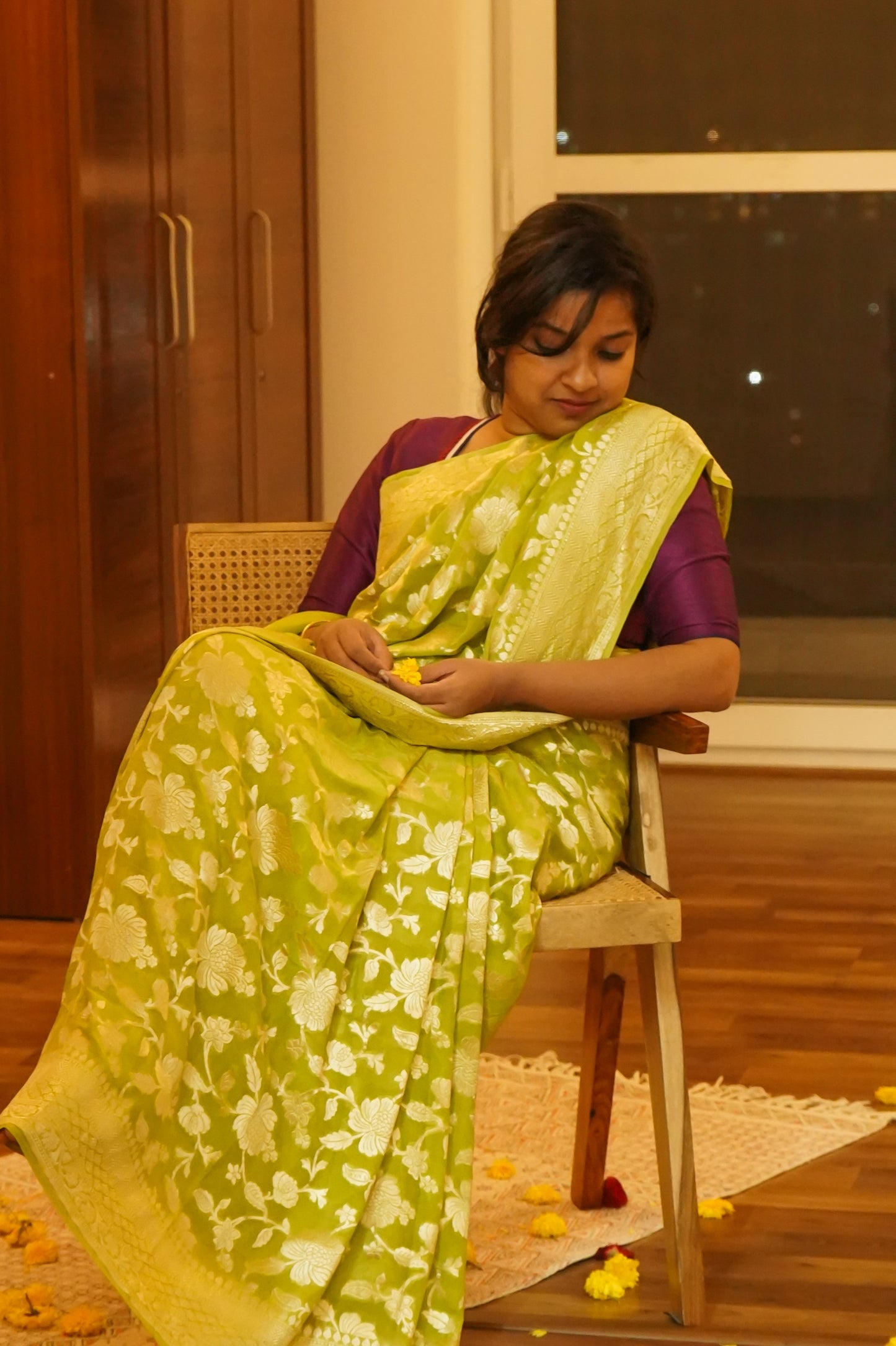 Georgette Banarasi Handloom Saree
