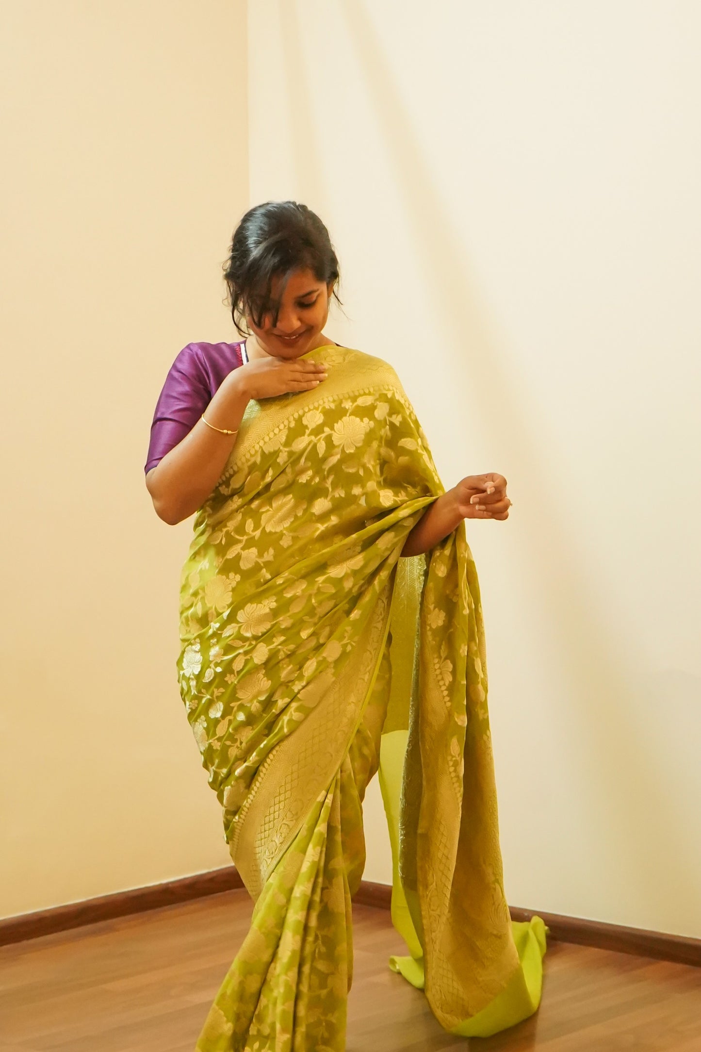 Georgette Banarasi Handloom Saree